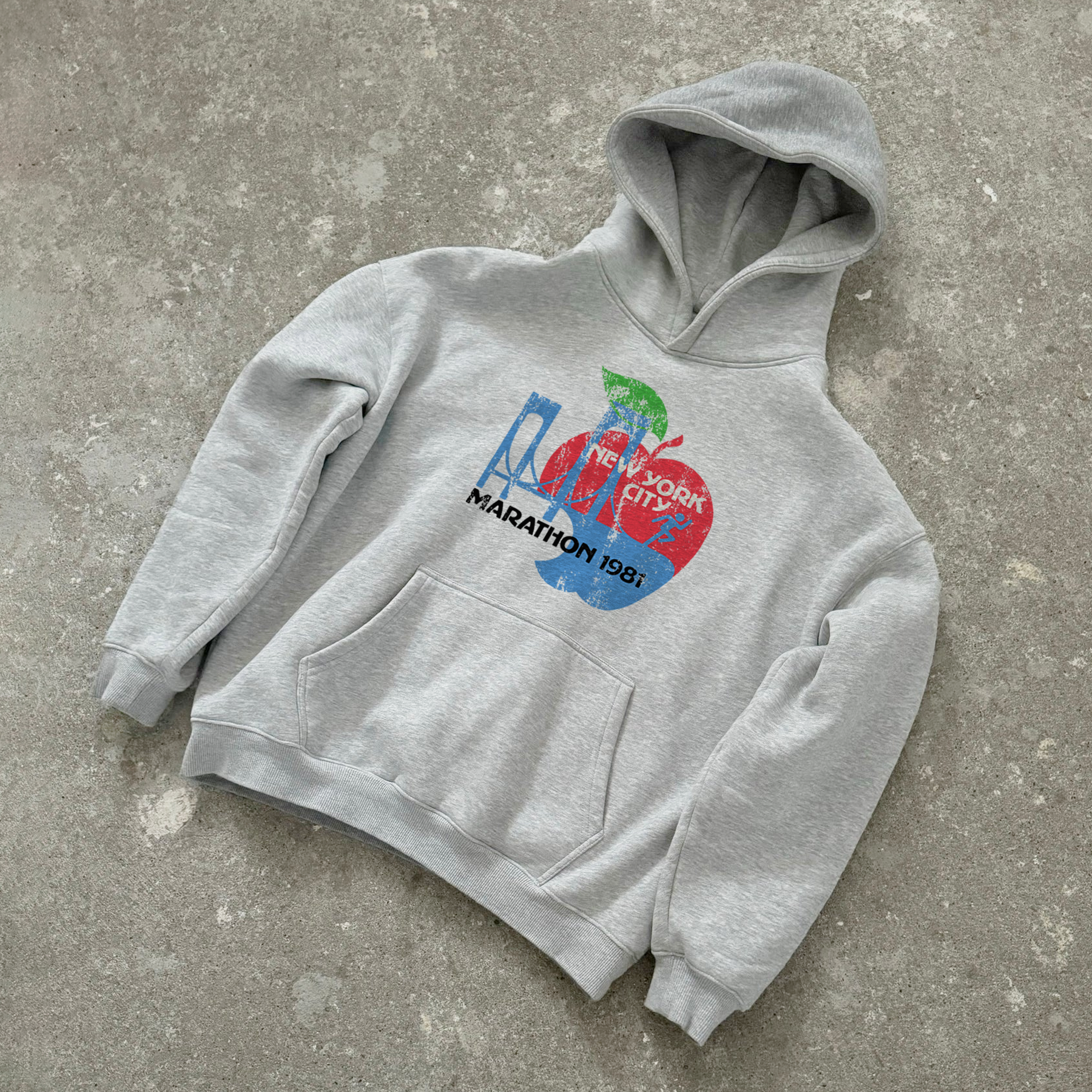 1981 'New York Marathon' Grey Hoodie – AOCTW