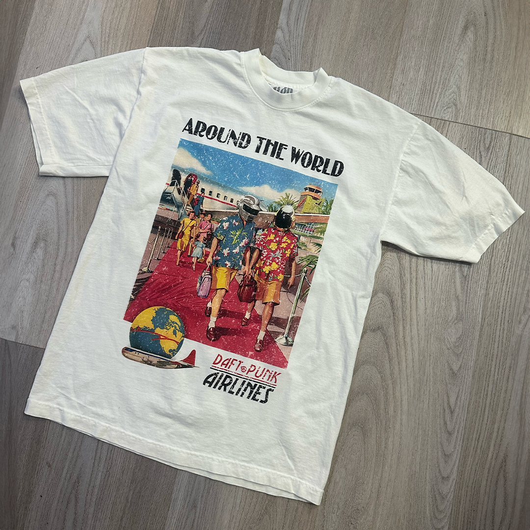 Daft Punk Around The World Off White T-Shirt – AOCTW