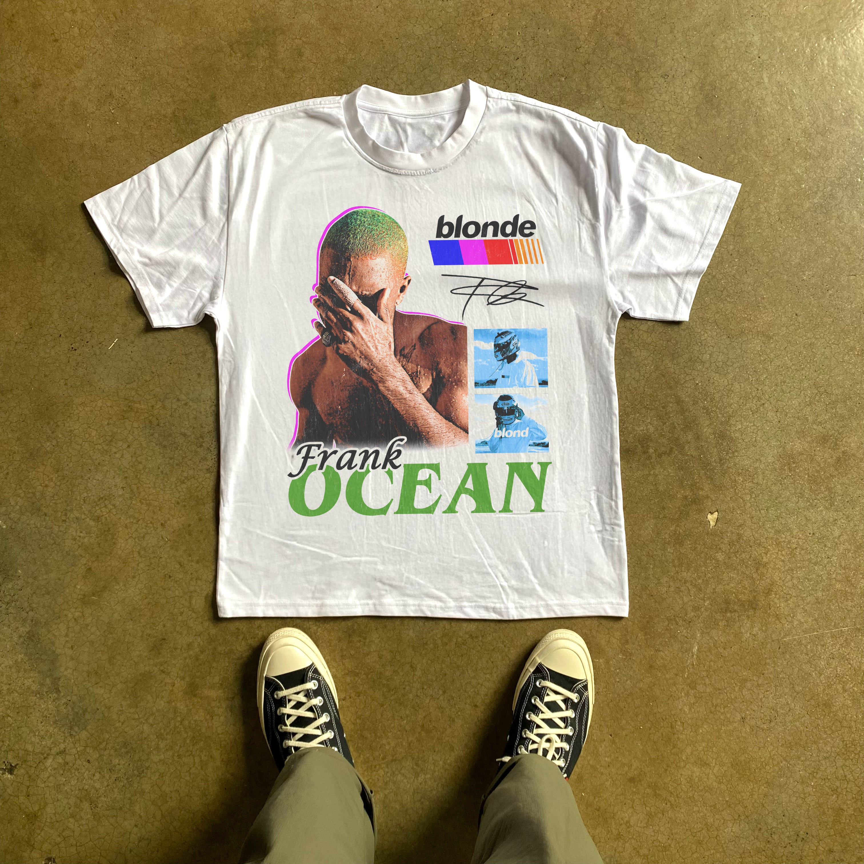 Frank Ocean Blonde Washed Heavyweight White T-Shirt – AOCTW
