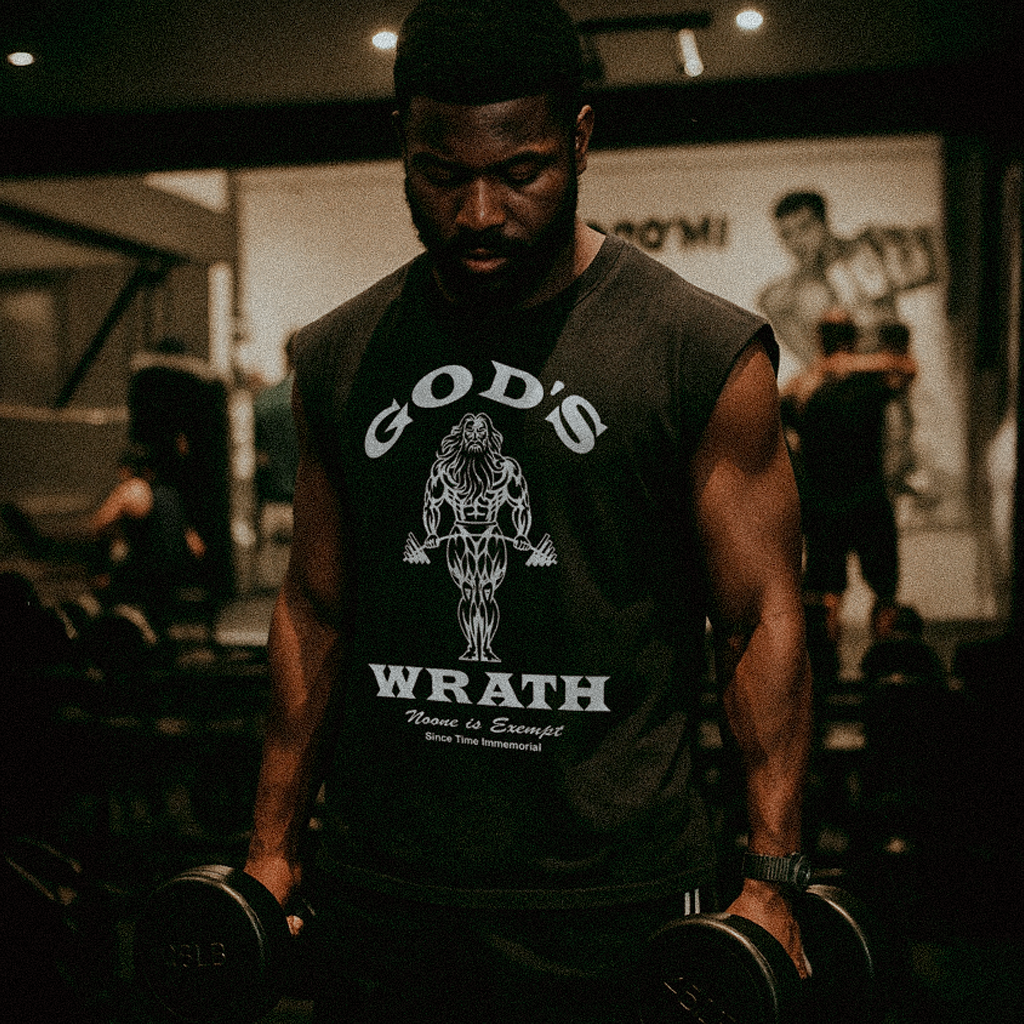 God's Wrath' Cut-Off Gym Black Tee – AOCTW