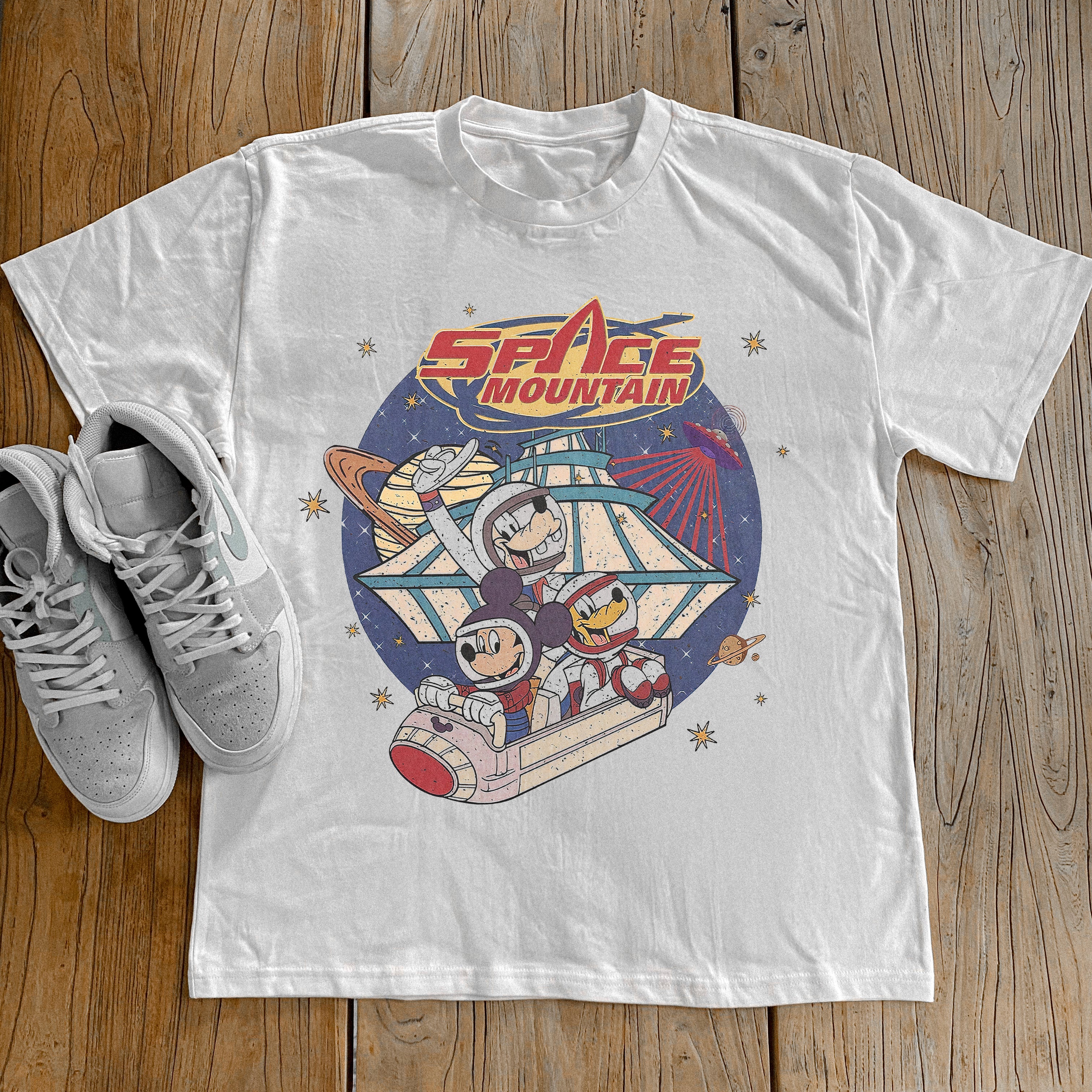 Space Mountain White Heavyweight White T-Shirt – AOCTW