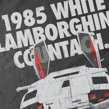 '1985 LAMBORGHINI COUNTACH' HEAVYWEIGHT BLACK T-SHIRT