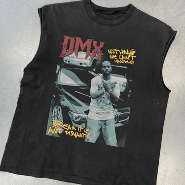 DMX HEAVYWEIGHT BLACK CUT- OFF T-SHIRT