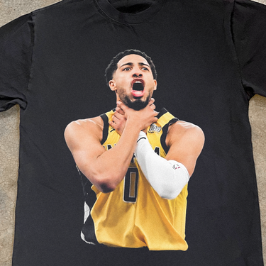 TY HALIBURTON 'CHOKE' HEAVY FADED BLACK T-SHIRT