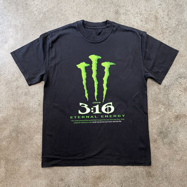 Monster 3-16 Black Heavyweight Tee