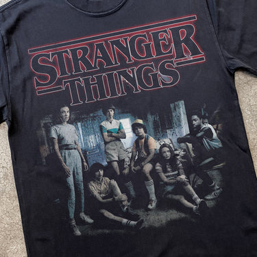 STRANGER THINGS MOVIE HEAVYWEIGHT BLACK T-SHIRT