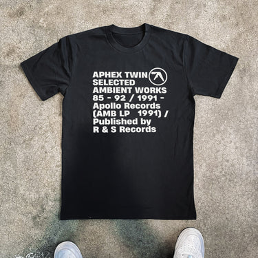 APHEX TWIN 'SELECTED AMBIENT WORKS' HEAVY BLACK TEE