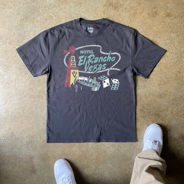 HOTEL EL RANCHO VINTAGE VEGAS HEAVYWEIGHT BLACK T-SHIRT