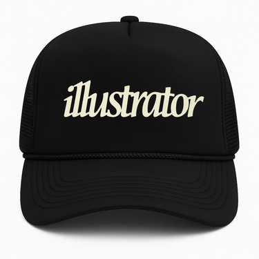 'Illustrator' Black Foam Trucker