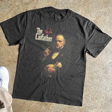 THE CAT FATHER HEAVYWEIGHT BLACK TSHIRT