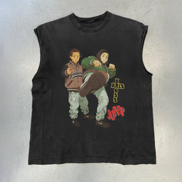 KRIS KROSS HEAVYWEIGHT BLACK CUT- OFF T-SHIRT