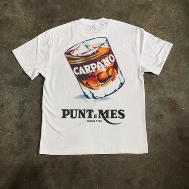 'Carpano Punt E Mes' Vintage White Heavyweight Liquor Tee