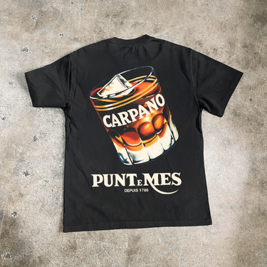 'Carpano Punt E Mes' Vintage Black Heavyweight Liquor Tee
