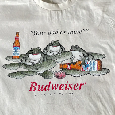 Bud Your Pad Or Mine Heavyweight White T-Shirt