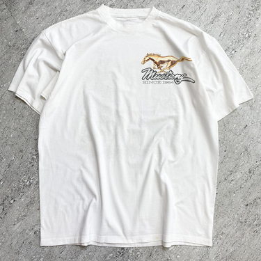 64' MUSTANG WASHED WHITE HEAVYWEIGHT TEE