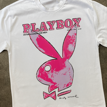 PLAYBOY 'ANDY' COVER 1986 HEAVY WHITE TEE