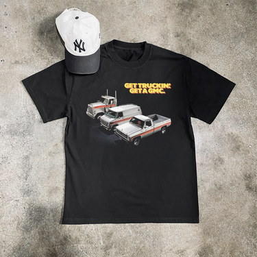 GET TRUCKIN' HEAVYWEIGHT BLACK TSHIRT