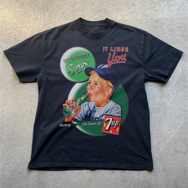 IT LIKES YOU '7-UP' PROMO BLACK TEE