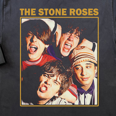 THE STONE ROSES HEAVYWEIGHT BLACK T-SHIRT