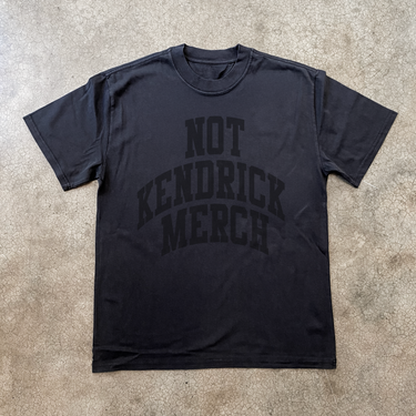 'NOT KENDRICK MERCH' HEAVYWEIGHT BLACK T-SHIRT