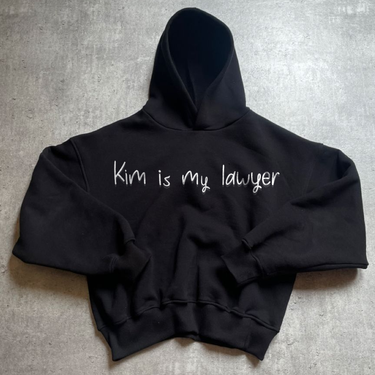 KIM IS MY LAWYER HEAVYWEIGHT BLACK HOODIE