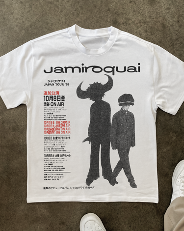 Jamiroquai Tour Heavyweight White T-Shirt – AOCTW Jamiroquai Tour Heavyweight White T-Shirt – AOCTW