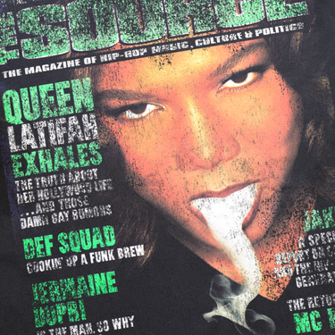 AUG SOURCE 1998 'QUEEN LATIFAH' HEAVYWEIGHT BLACK T-SHIRT