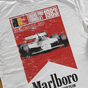 1983 'BELGUIM GRAND PRIX' HEAVY WHITE TEE