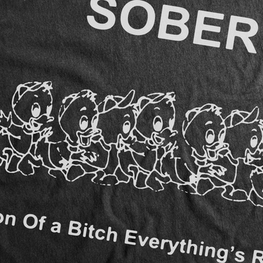 SOBER HEAVYWEIGHT BLACK T-SHIRT