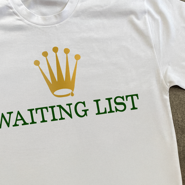 'WAITING LIST' HEAVYWEIGHT WHITE T-SHIRT