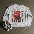 NATURAL AMERICAN SPIRIT GREY MARBLE CREWNECK product mockup 1