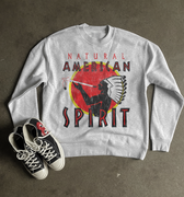 NATURAL AMERICAN SPIRIT GREY MARBLE CREWNECK product mockup 1