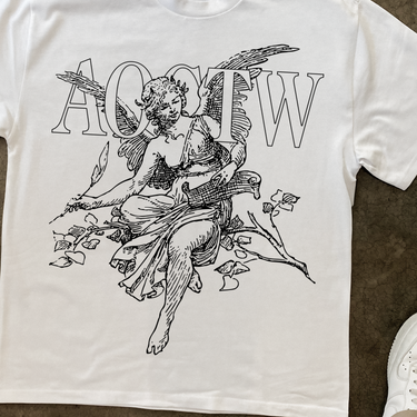 ANGEL 'SCRIPTURE' HEAVYWEIGHT WHITE T-SHIRT