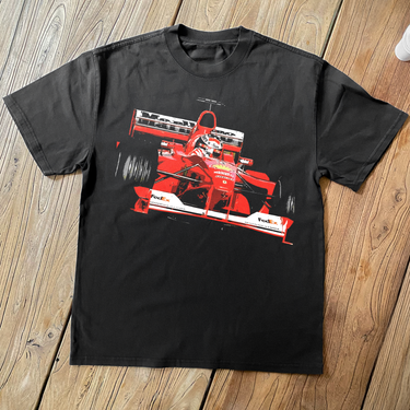 SCHUMACHER 'STEER' HEAVYWEIGHT BLACK T-SHIRT