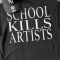 'SCHOOL KILLS ARTISTS' BLACK CREWNECK product mockup 2