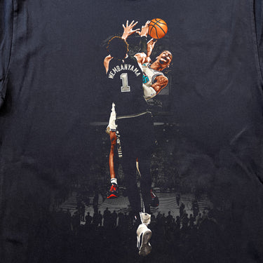 JA MORANT DUNK ON WEMBY HEAVYWEIGHT BLACK T-SHIRT