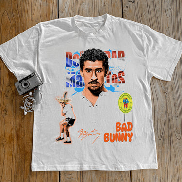 BAD BUNNY HEAVYWEIGHT WHITE T-SHIRT