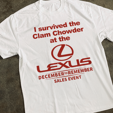 1999 Funny Lexus 'December to Remember' Heavy Faded White Tee
