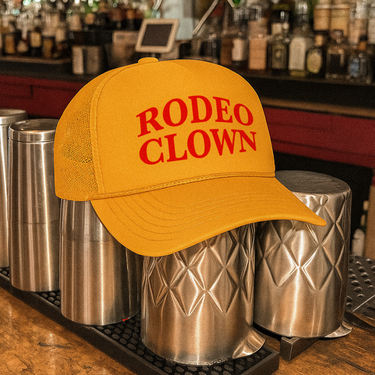 'RODEO CLOWN' GOLD FOAM TRUCKER