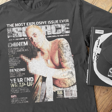 THRASEHED EM 'FEB 2004 SOURCE' MAGAZINE HEAVY FADED BLACK TEE
