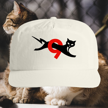 9 LIVES CREAM WHITE SURF CAP