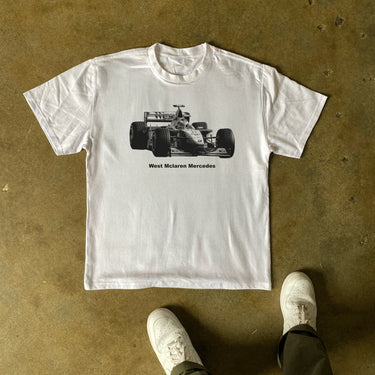 WEST MCLAREN MERCEDES HEAVYWEIGHT WHITE T-SHIRT