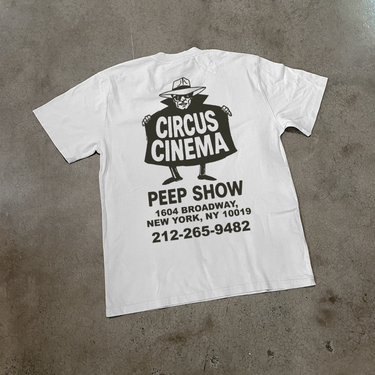 NYC VINTAGE 'CIRCUS CINEMA' BROADWAY PEEP SHOW HEAVY FADED TEE