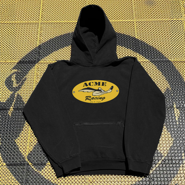 90s 'ACME RACING' BLACK FLEECE HOODIE