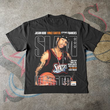 ALLEN IVERSON 'SLAM MAGAZINE' MAY 2000 COVER BLACK HEAVYWEIGHT T-SHIRT