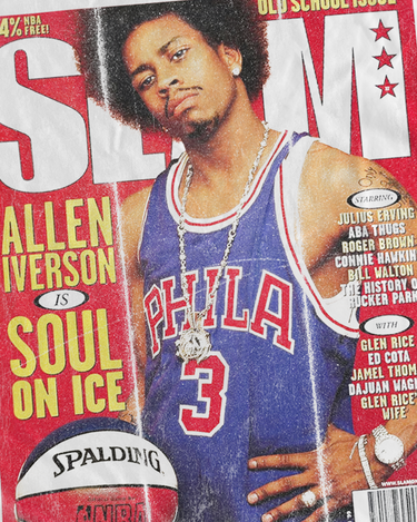 ALLEN IVERSON 'SLAM MAGAZINE' MARCH 99 COVER WHITE HEAVYWEIGHT T