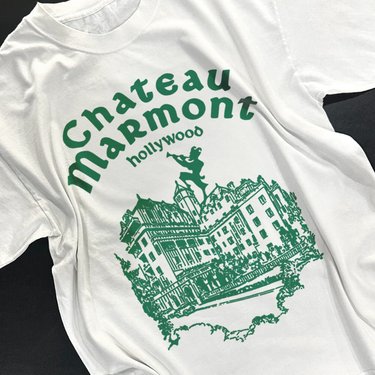 CHATEAU MARMONT HOTEL HEAVYWEIGHT WHITE T-SHIRT