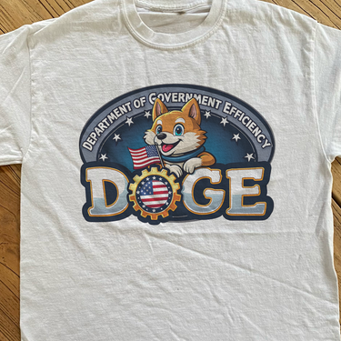 D-O-G-E HEAVYWEIGHT HEAVYWEIGHT WHITE T-SHIRT