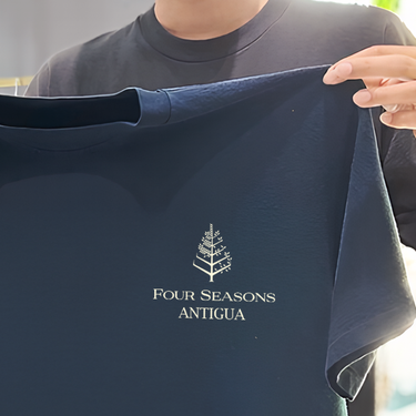 F0UR SEASONS ANTIGUA WASHED NAVY HEAVYWEIGHT T-SHIRT