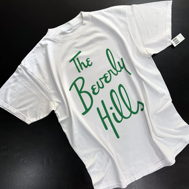 THE BEVERLY HILLS  WHITE HEAVY WEIGHT T-SHIRT